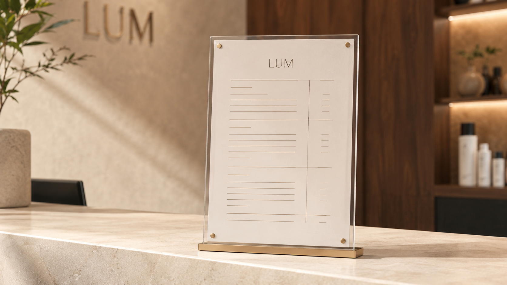 Magnetic Service Menu & Price Sign