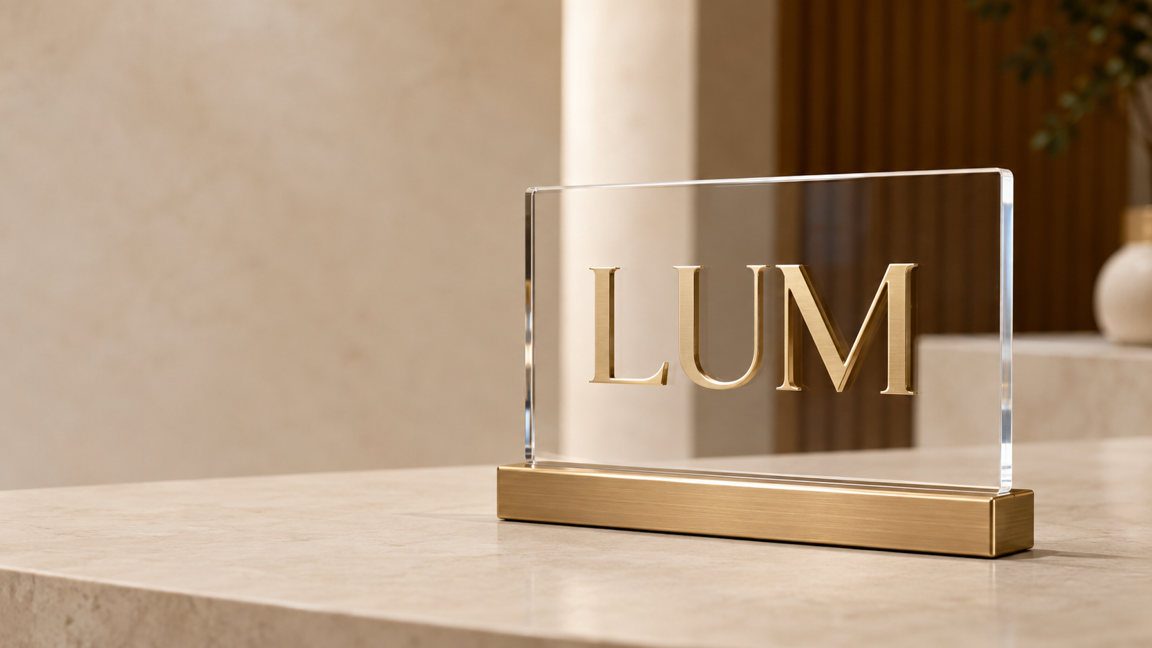 Premium Counter Logo Sign