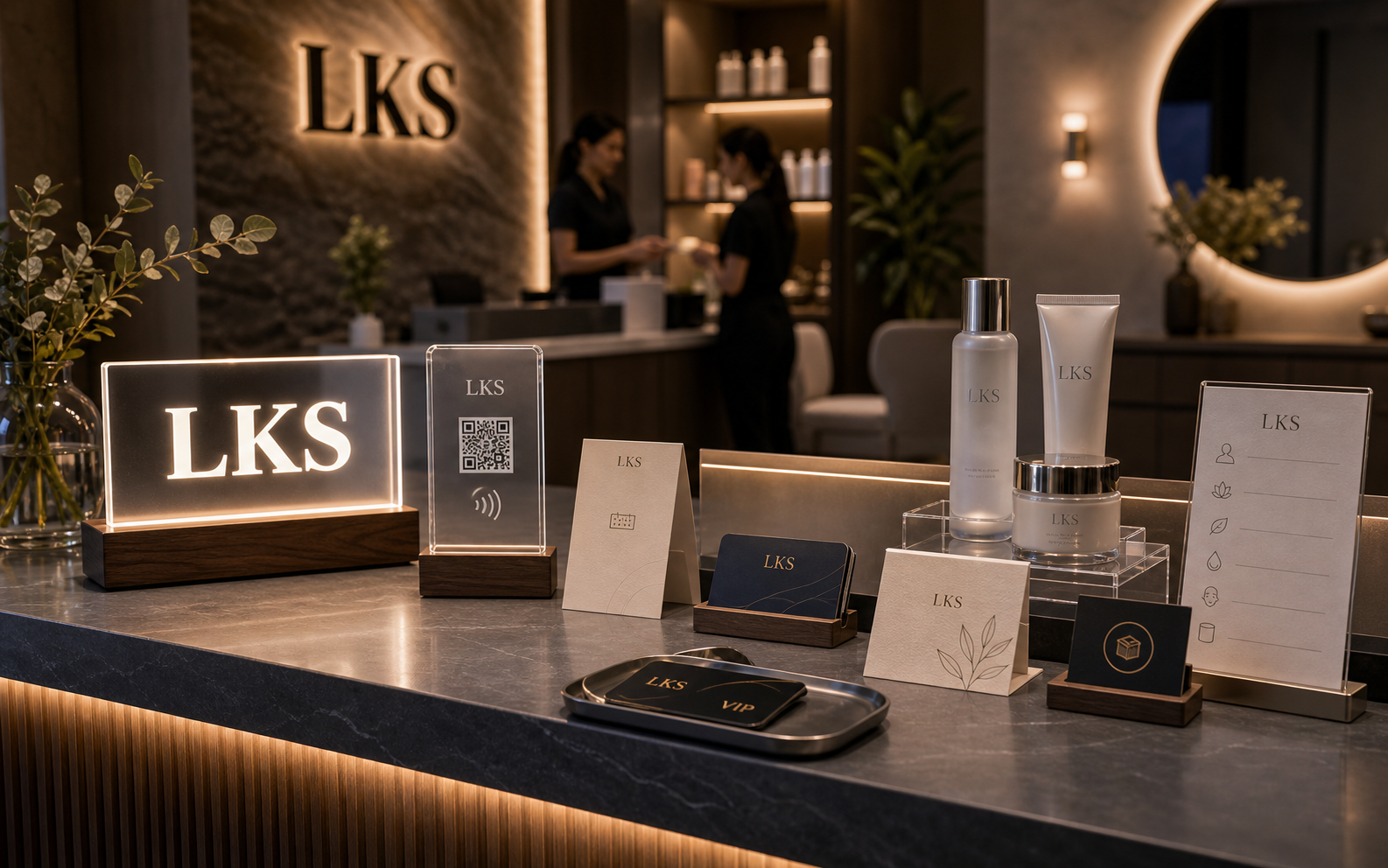 Service Businesses immersive scene with physical brand touchpoints